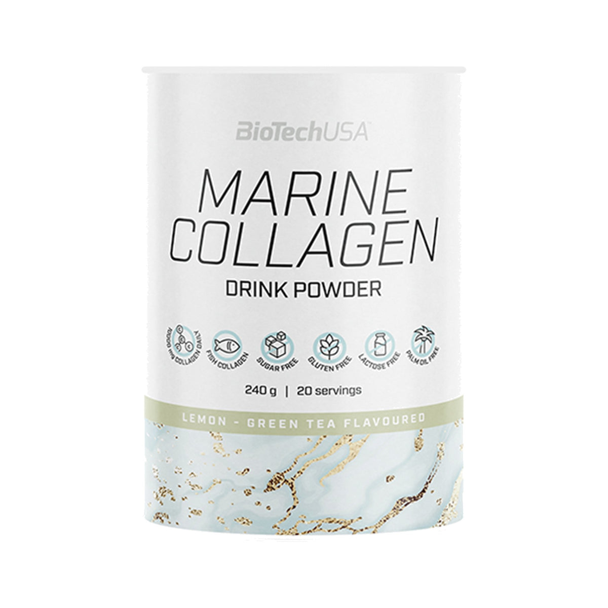 BioTechUSA Marine Collagen Drink Powder Lemon Green Tea 240g