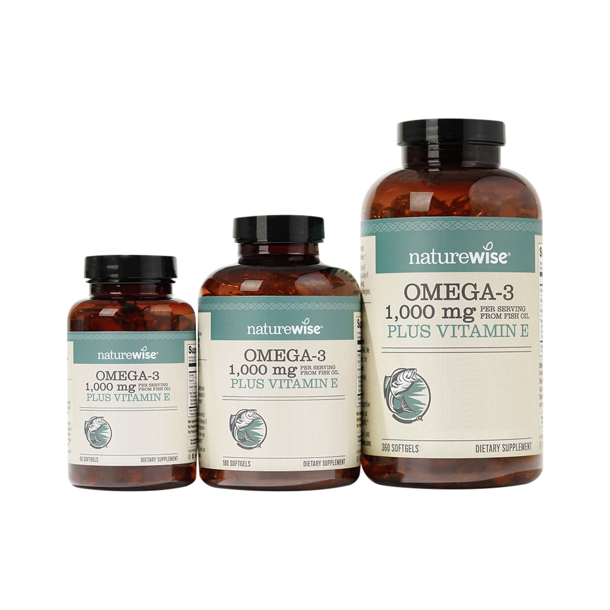 NatureWise Omega-3 Fischöl + Vitamin E