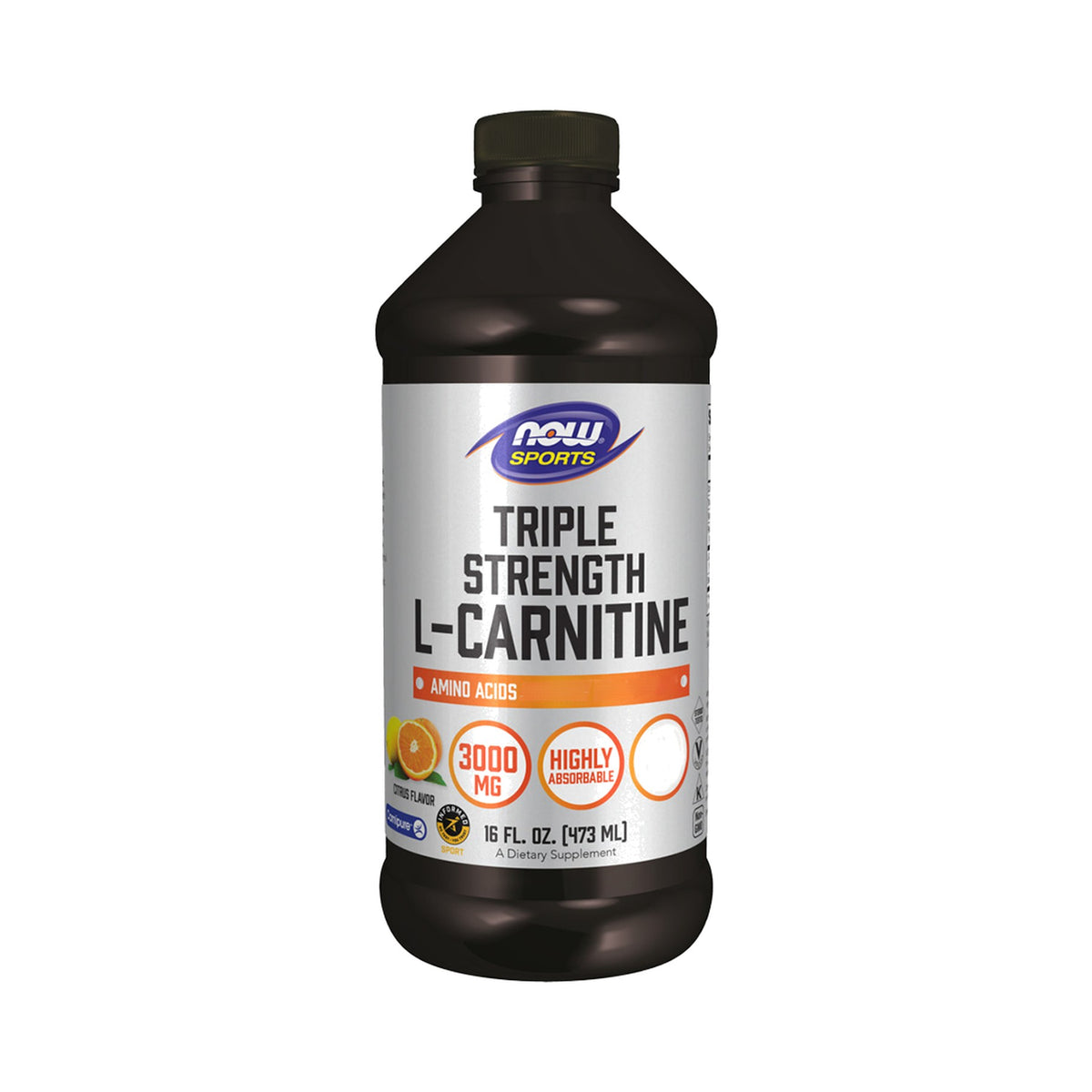 NOW Foods L-Carnitine Liquid Triple Strength 3000 mg 473 ml – L-Carnitin Flüssigkonzentrat als Nahrungsergänzung
