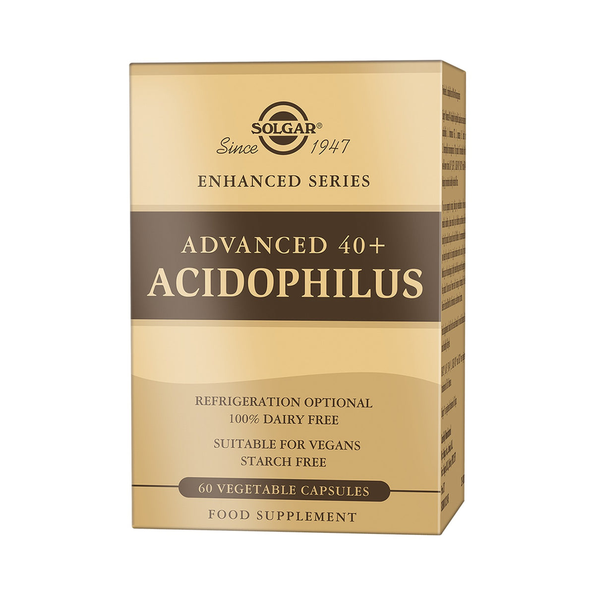 Solgar Advanced 40+ Acidophilus – 5 Stämme, 1,5 Mrd. KBE – 60 / 120 Kapseln