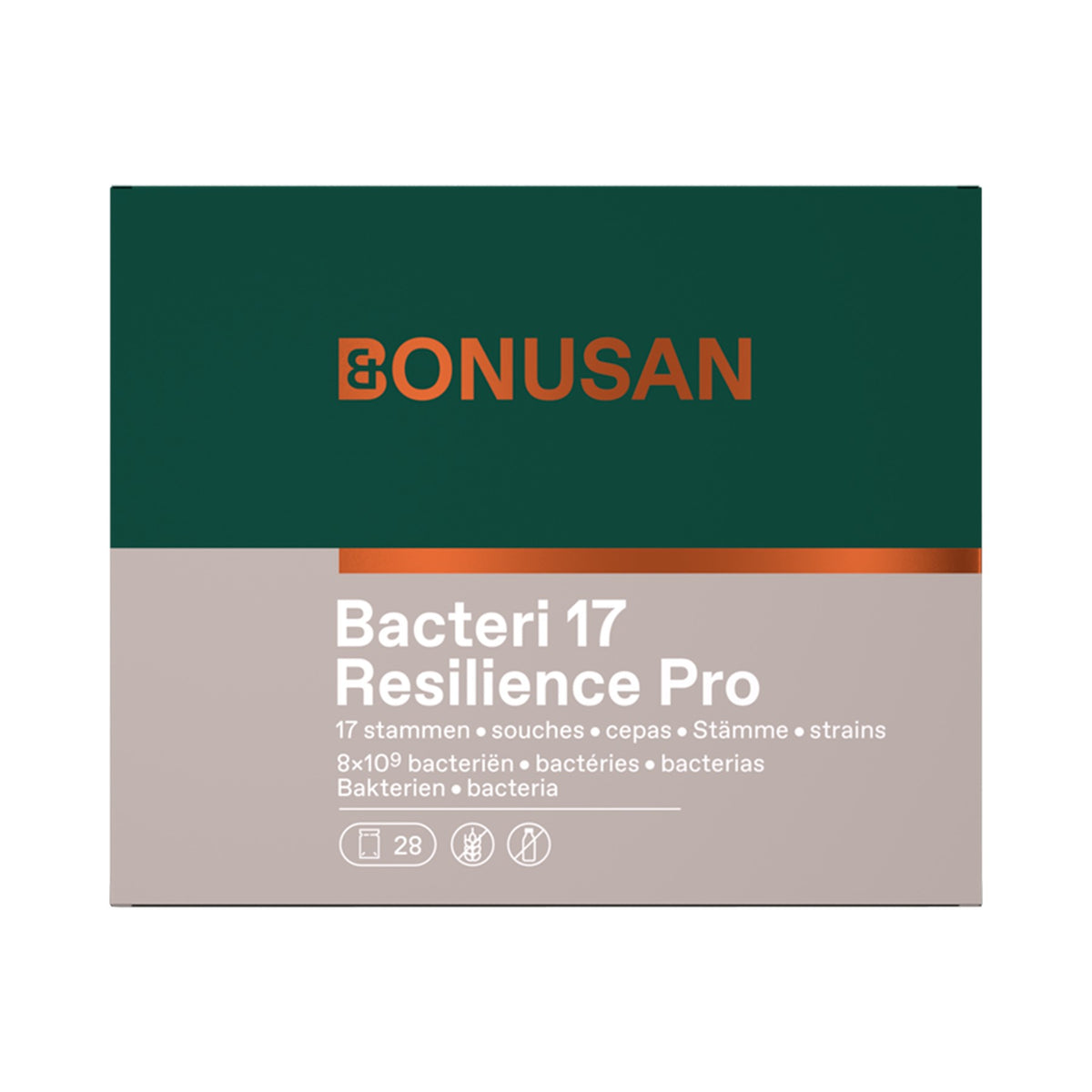 Bonusan Bacteri 17 – Probiotikum mit 17 Bakterienstämmen und Inulin, 8 x 10⁹ KBE pro Sachet, 14 / 28 Sachets