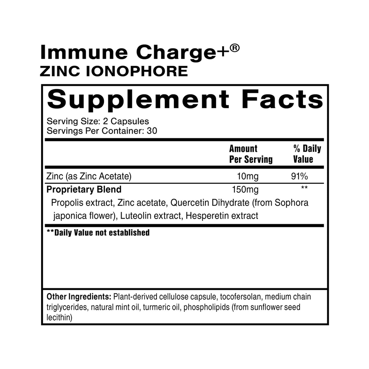Quicksilver Immune Charge+® Zink-Ionophor – 60 Kapseln