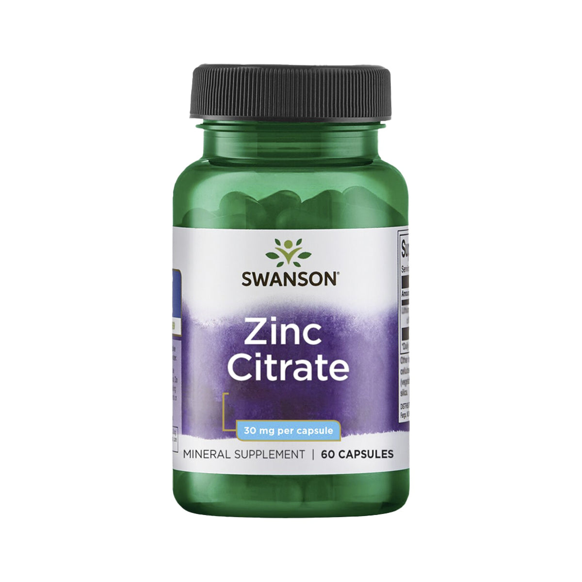 Swanson Zinc Citrate 30 mg – 60 Kapseln