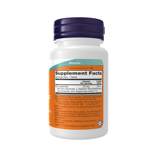 NOW Foods Zinc Transporters 22 mg – 90 Tabletten