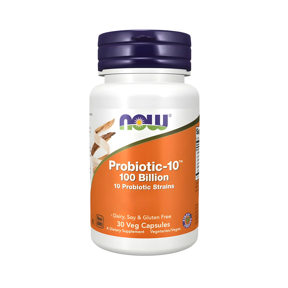 NOW Foods 10 Strains 100 Billion Probiotikum – 10 verschiedene Bakterienstämme mit 100 Milliarden KBE, hochdosierte Probiotika Kapseln für Darmflora und tägliche Nahrungsergänzung