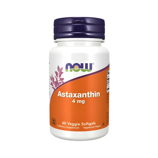 NOW Foods Astaxanthin Supplement mit 4 mg natürlichem Astaxanthin pro Softgel, gewonnen aus Haematococcus pluvialis Algen, vegane Softgels, hochwertiges Carotinoid Nahrungsergänzungsmittel für Erwachsene