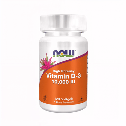 NOW Foods Vitamin D3 10.000 IE Softgels mit hochwertiger Formel für die tägliche Versorgung mit Vitamin D3.
