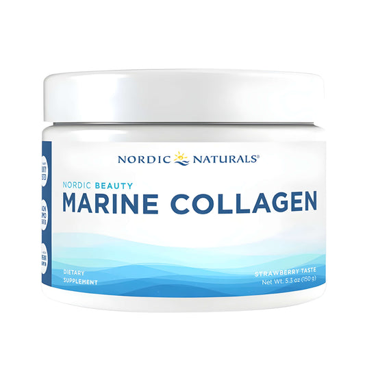 Nordic Naturals Marine Collagen mit 4200 mg hydrolysierten Fischkollagenpeptiden Typ I und natürlichem Vitamin C aus Acerola, hochwertiges Marine Kollagen Pulver für Haut, Haare, Nägel, Gelenke, Knochen, Bindegewebe und tägliche Kollagenversorgung.
