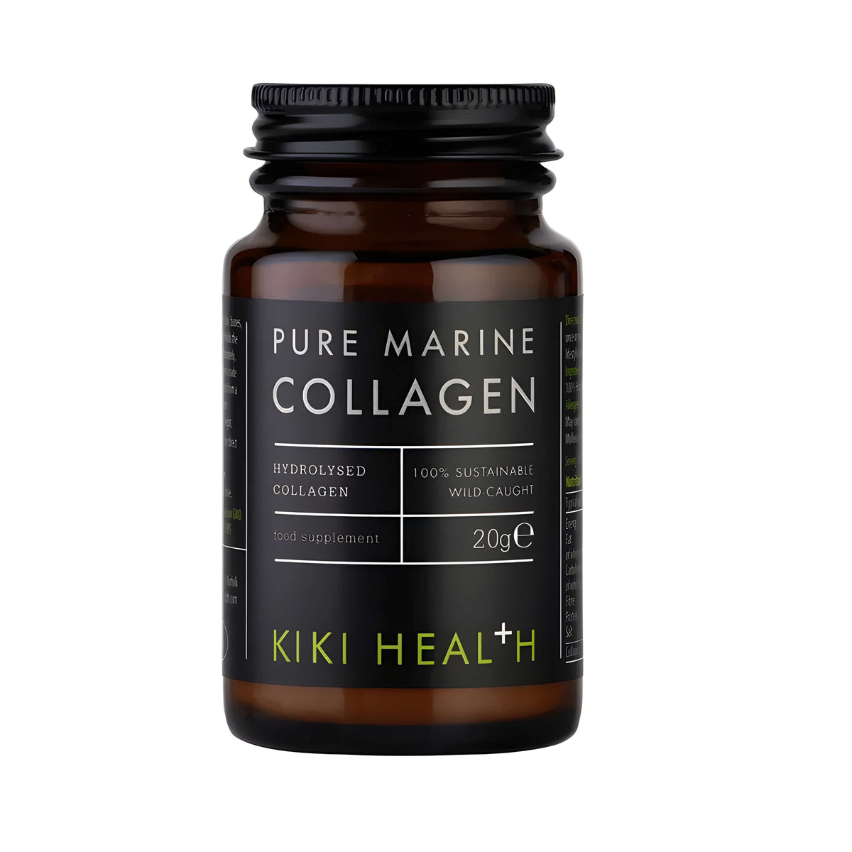 KIKI Health Collagen Pure Marine Powder mit 7500 mg hydrolysierten Kollagenpeptiden Typ I – leicht lösliches Fischkollagen Pulver für Beauty, Anti-Aging, Haut, Haare, Nägel, Gelenke, Knochen, Knorpel und tägliche Nahrungsergänzung.