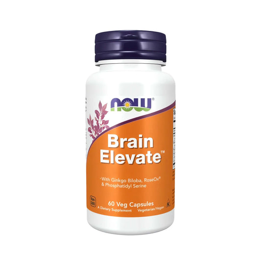 Brain Elevate™ von NOW Foods – Ginkgo Biloba Nahrungsergänzung in Kapseln für Gehirn, Konzentration, Gedächtnis, Fokus und geistige Leistungsfähigkeit im Alltag