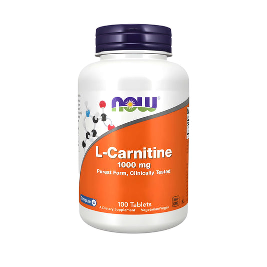 NOW Foods L-Carnitin 1000 mg Tabletten als hochwertiges Aminosäuren-Supplement und Sportnahrung für Fitness, Training, Bodybuilding und einen aktiven Lebensstil
