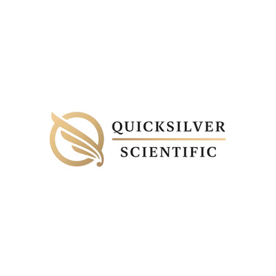 Offizielles Quicksilver Scientific Logo der exklusiven Marke für fortschrittliche liposomale Nahrungsergänzungsmittel, bioaktive Antioxidantien, Detox-Produkte und hoch bioverfügbare Premium-Formeln online kaufen.