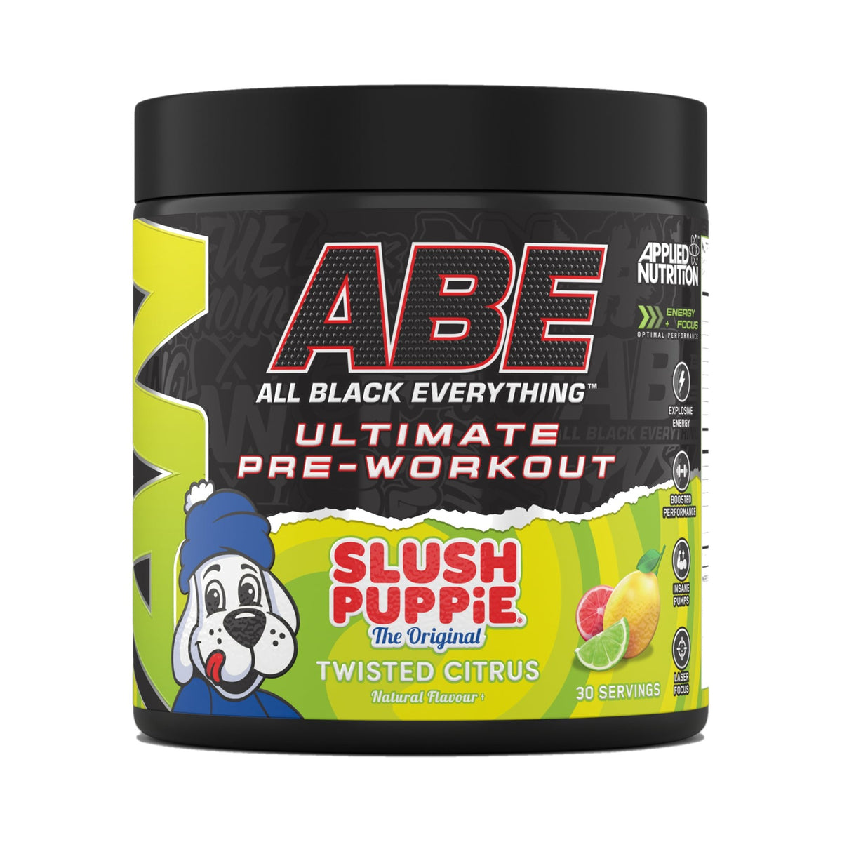 ABE Ultimate Pre-Workout Slush Puppie Twisted Citrus von Applied Nutrition – spritziger Zitrus-Geschmack vor dem Training