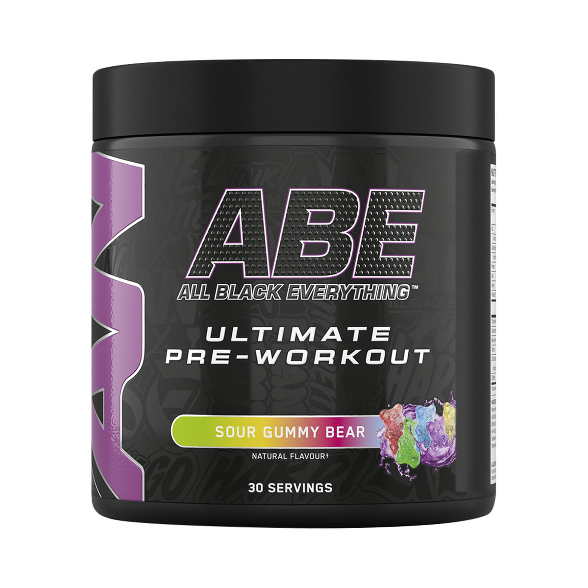 ABE Ultimate Pre-Workout Sour Gummy Bear von Applied Nutrition – saurer Fruchtgummi-Geschmack für den Energieschub vor dem Training