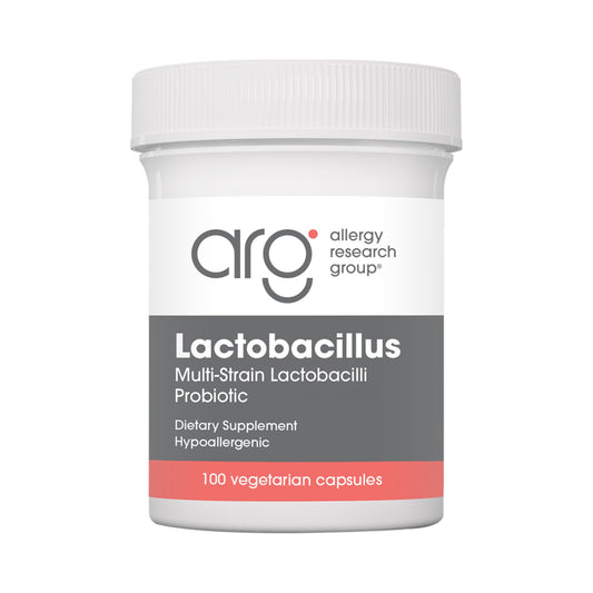 Allergy Research Group Lactobacillus Plantarum Rhamnosus Salivarius Kapseln Vorderansicht mit 17 Milliarden KBE