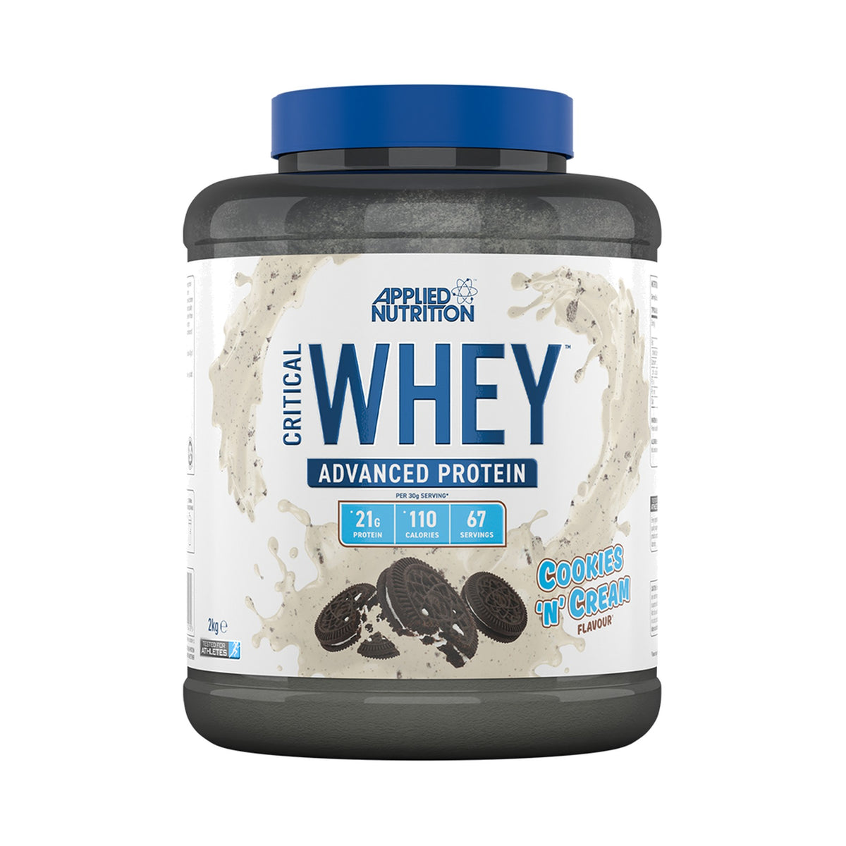 Applied Nutrition Critical Whey Protein 2 kg Cookies ’N Cream – Whey-Proteinpulver mit 21 g Protein pro Portion für Muskelaufbau
