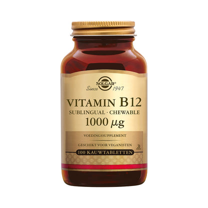 Solgar Vitamin B-12 1000 µg – Kautabletten mit Kirschgeschmack, 100 oder 250 Tabletten