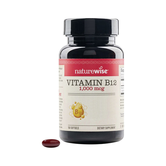 NatureWise Vitamin B12 1000 µg – Cyanocobalamin, 60 oder 150 Softgels
