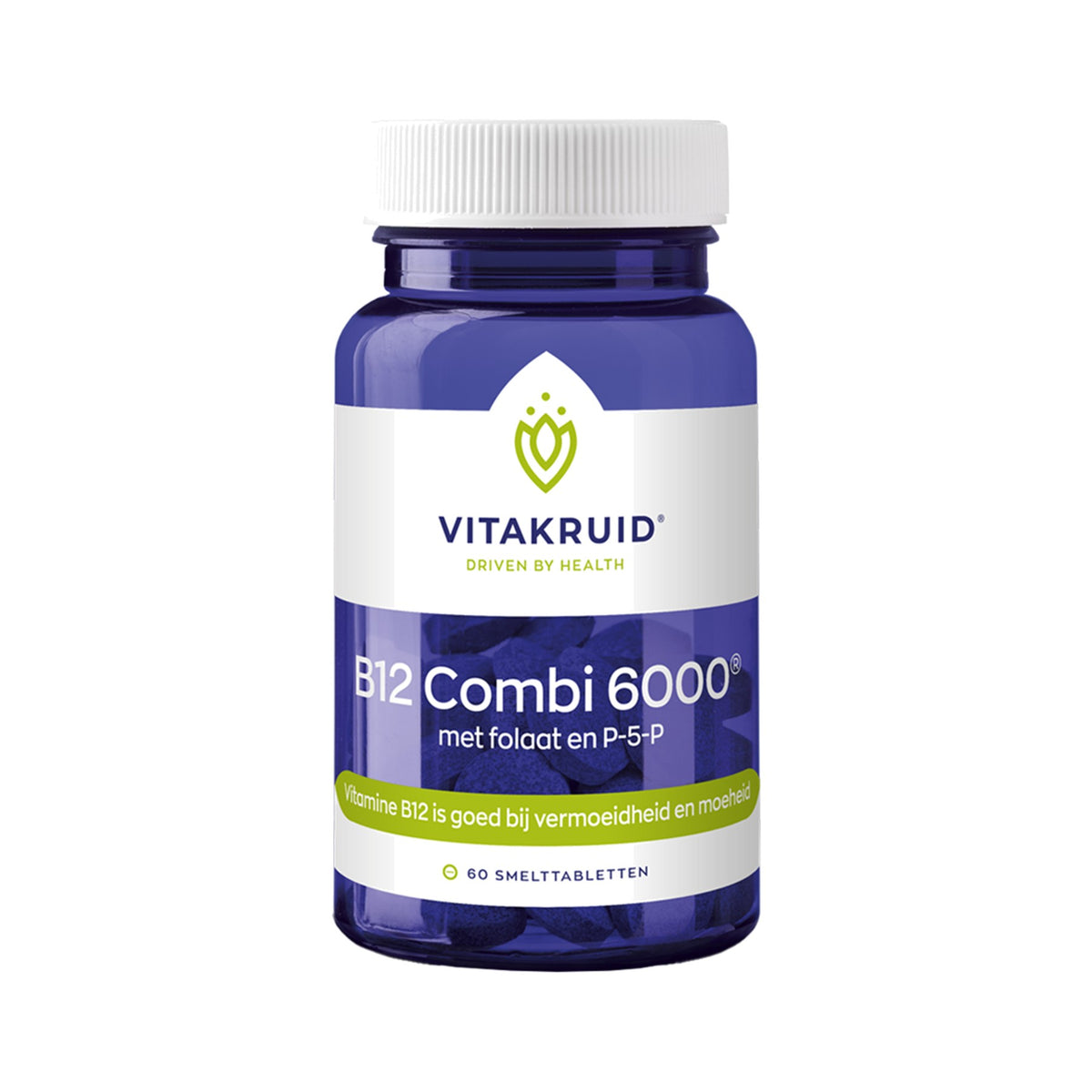 Vitakruid B12 Combi 6000® mit Folat & P-5-P – 6000 µg B12 (Methyl- & Adenosylcobalamin), Quatrefolic®, Erdbeere, 60 oder 120 Lutschtabletten