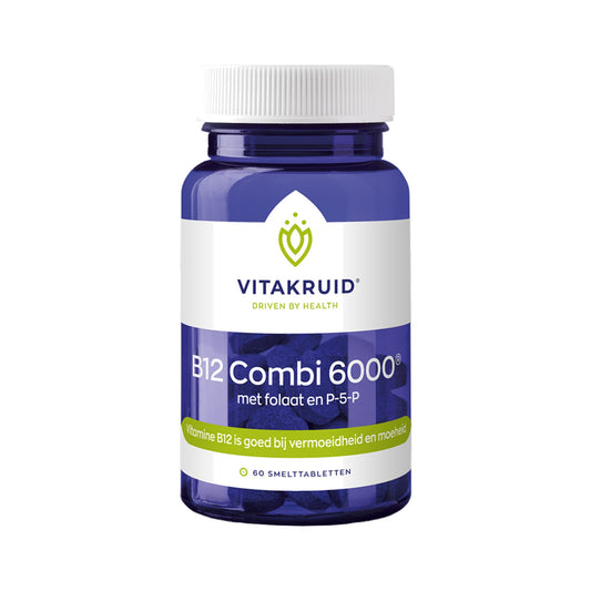 Vitakruid B12 Combi 6000® mit Folat & P-5-P – 6000 µg B12 (Methyl- & Adenosylcobalamin), Quatrefolic®, Erdbeere, 60 oder 120 Lutschtabletten
