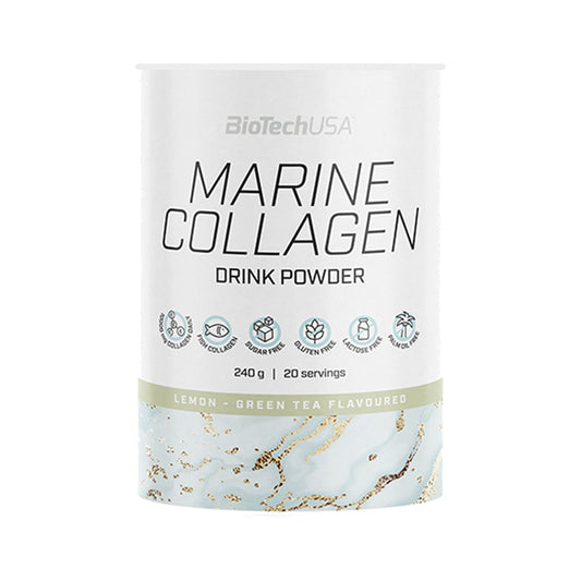 BioTechUSA Marine Collagen Drink Powder Lemon Green Tea 240g