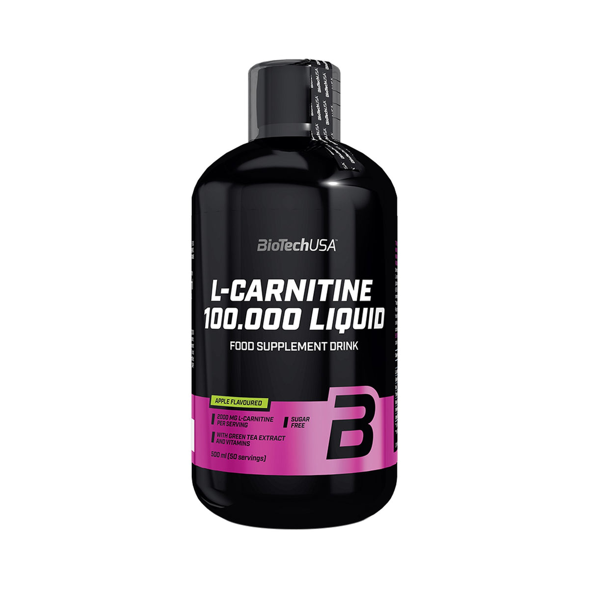 BioTechUSA L-Carnitine 100.000 Liquid 500 ml Apfel – L-Carnitin Flüssigkonzentrat als Nahrungsergänzung