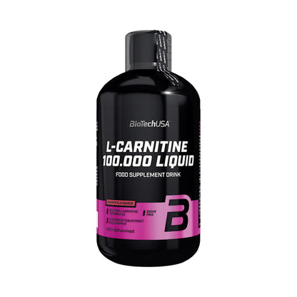 BioTechUSA L-Carnitine 100.000 Liquid 500 ml Kirsche – L-Carnitin Flüssigkonzentrat als Nahrungsergänzung