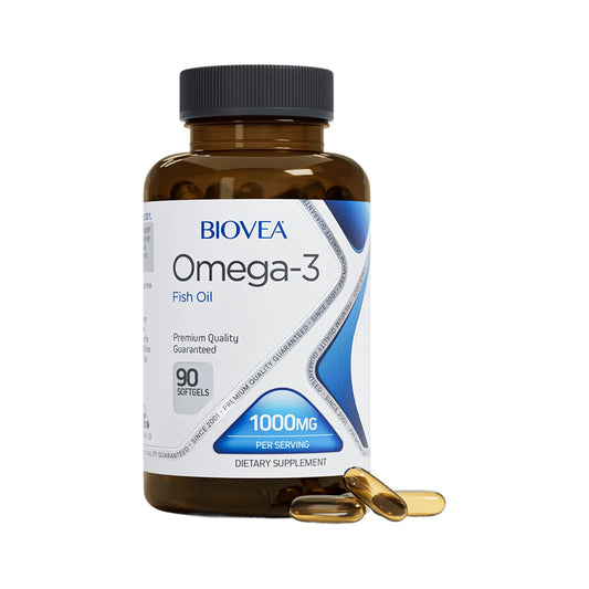 Omega-3 Fischöl 1000 mg 90 Softgels – Biovea | EPA & DHA aus Sardinen & Sardellen
