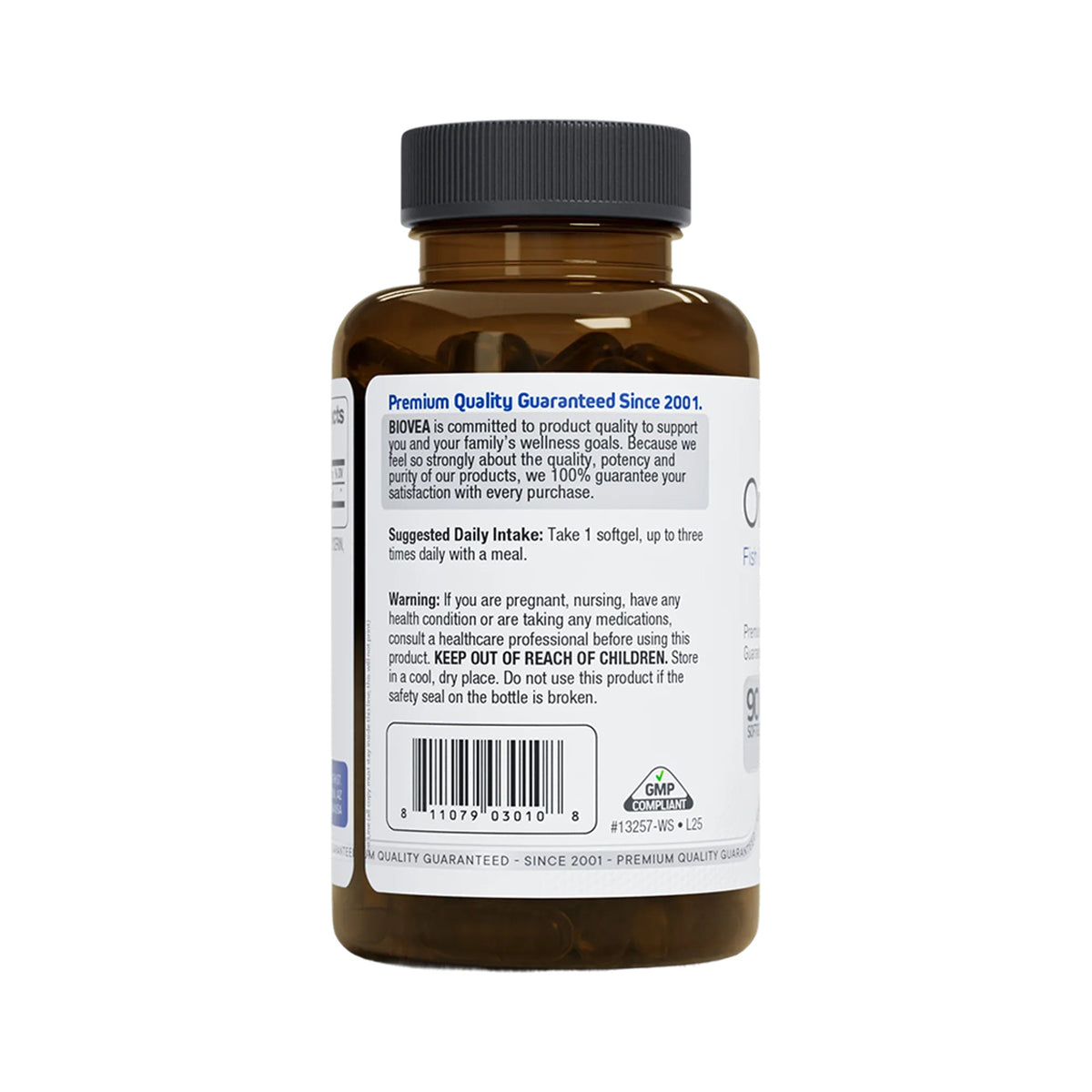 Omega-3 Fish Oil 1000 mg 90 Softgels – Biovea | EPA & DHA from Sardines & Anchovies