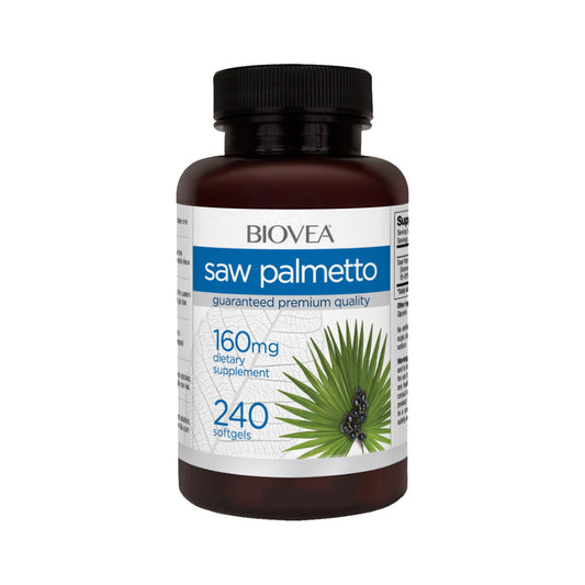 Sägepalme 160 mg Serenoa Repens – Biovea Prostata & Männergesundheit, 240 Weichkapseln