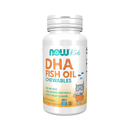 NOW Foods DHA Kids Fischöl Kautabletten