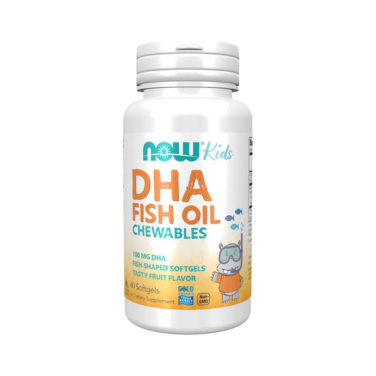 NOW Foods DHA Kids Fischöl Kautabletten