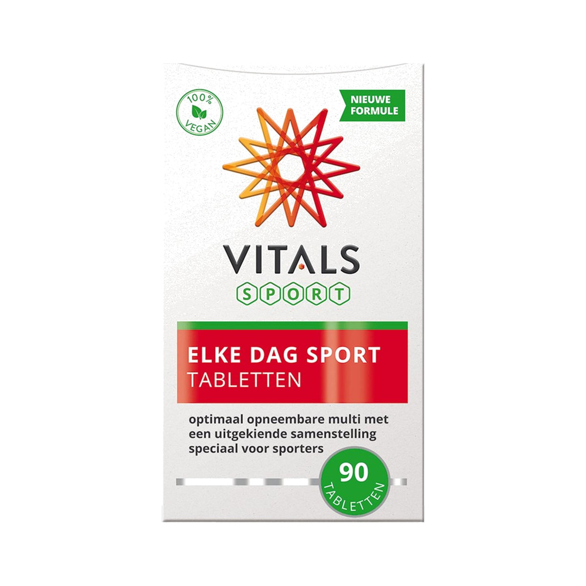 Nährwerttabelle und detaillierte Zutatenliste der Every Day Sport Tablets von Vitals.