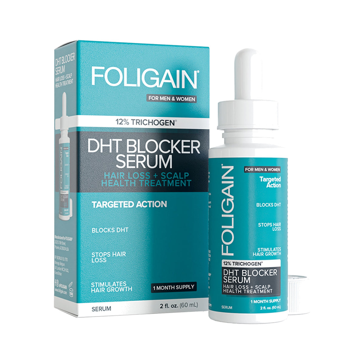 Foligain DHT-Blocker Serum mit 12% Trichogen 59ml – Haarserum für volleres Haar