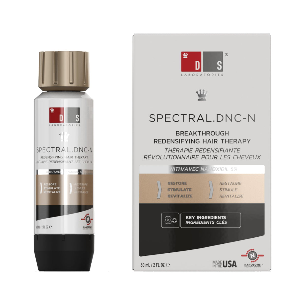 DS Laboratories Spectral DNC-N – Nanoxidil Lotion for hair loss with DHT blocker effect, 60ml