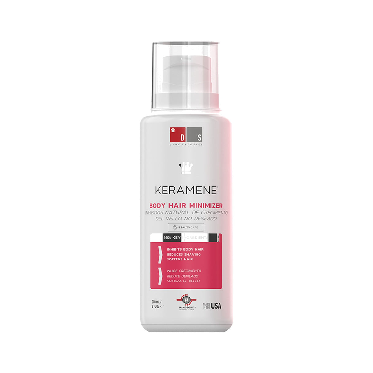 DS Laboratories Keramene Hair Minimizer – vegane Körperpflege-Creme gegen sichtbares Haarwachstum, 200ml