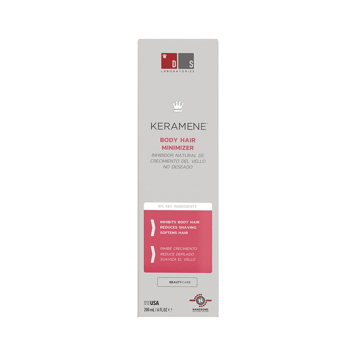 DS Laboratories Keramene Hair Minimizer – vegane Körperpflege-Creme gegen sichtbares Haarwachstum, 200ml