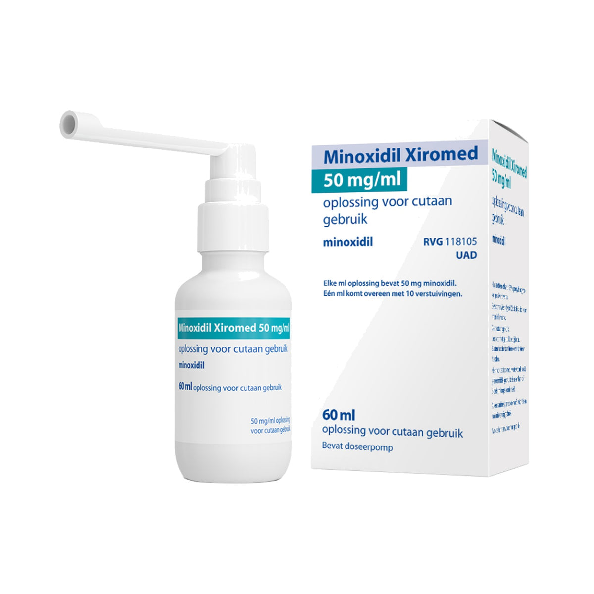 Xiromed Minoxidil 5% Lösung – Haarwuchsmittel für volleres Haar & Geheimratsecken für Männer