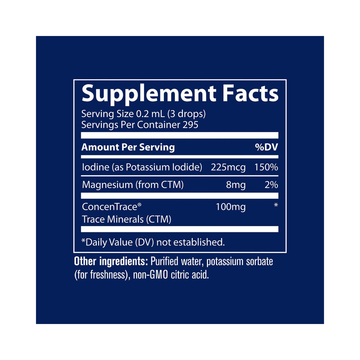 Trace Minerals Ionic Iodine – flüssiges Jod 225 mcg mit ConcenTrace – 59 ml