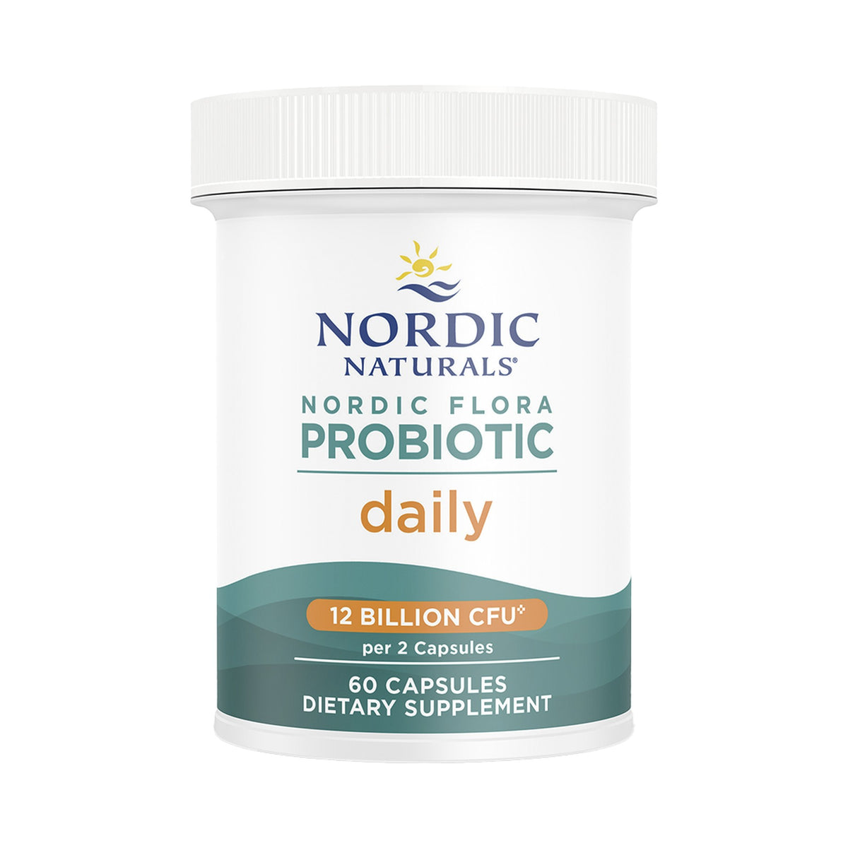 Nordic Naturals Flora Probiotic Daily – 4 Stämme, 12 Mrd. KBE & FOS – 60 vegane Kapseln