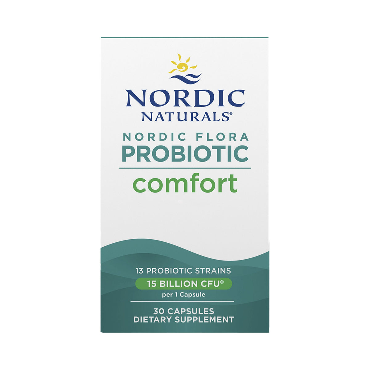 Nordic Naturals Nordic Flora Probiotic Comfort – 13 Stämme, 15 Mrd. KBE & FOS – 30 Kapseln