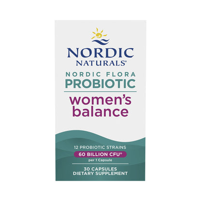 Nordic Naturals Flora Probiotic Women – 12 Stämme, 60 Mrd. KBE & FOS – 30 Kapseln