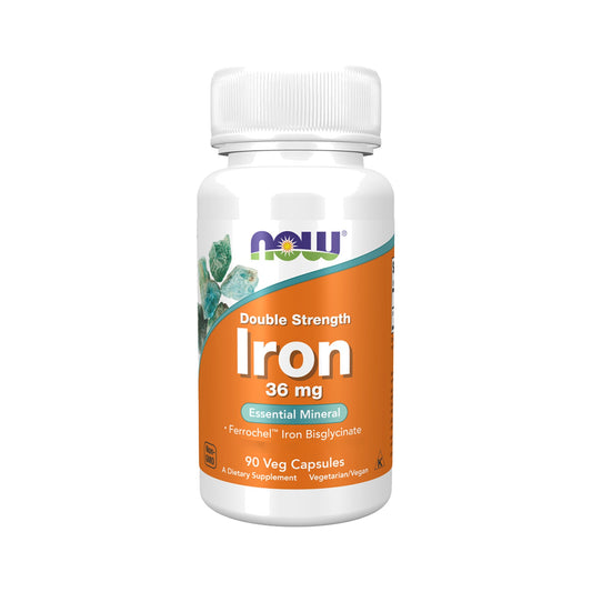 NOW Foods Eisen 36 mg Ferrochel® – 90 Kapseln
