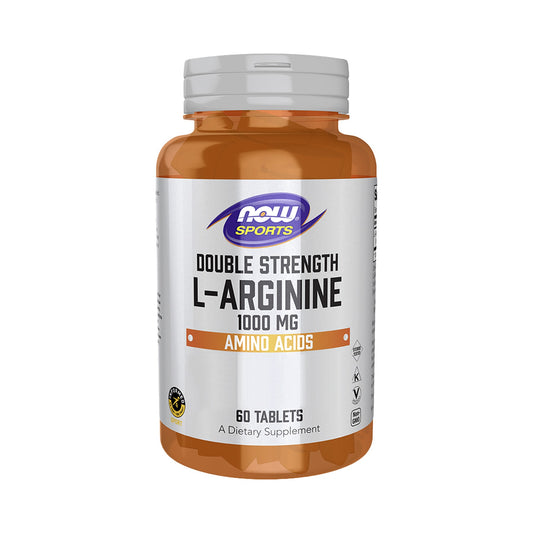 NOW Foods L-Arginine 1000 mg Double Strength Tabletten 60 Tabletten – L-Arginin Tabletten als Nahrungsergänzung