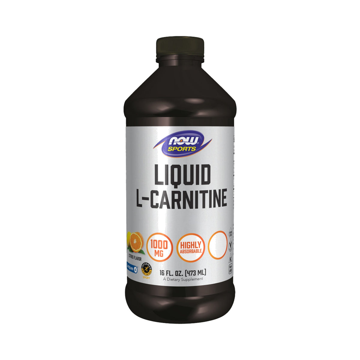 NOW Foods L-Carnitine Liquid 1000 mg Zitrus 473 ml – L-Carnitin Flüssigkonzentrat als Nahrungsergänzung