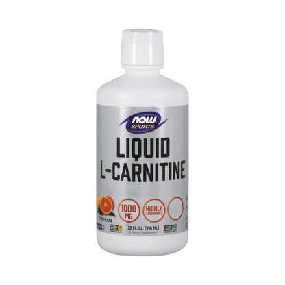 NOW Foods L-Carnitine Liquid 1000 mg Zitrus 946 ml – L-Carnitin Flüssigkonzentrat als Nahrungsergänzung