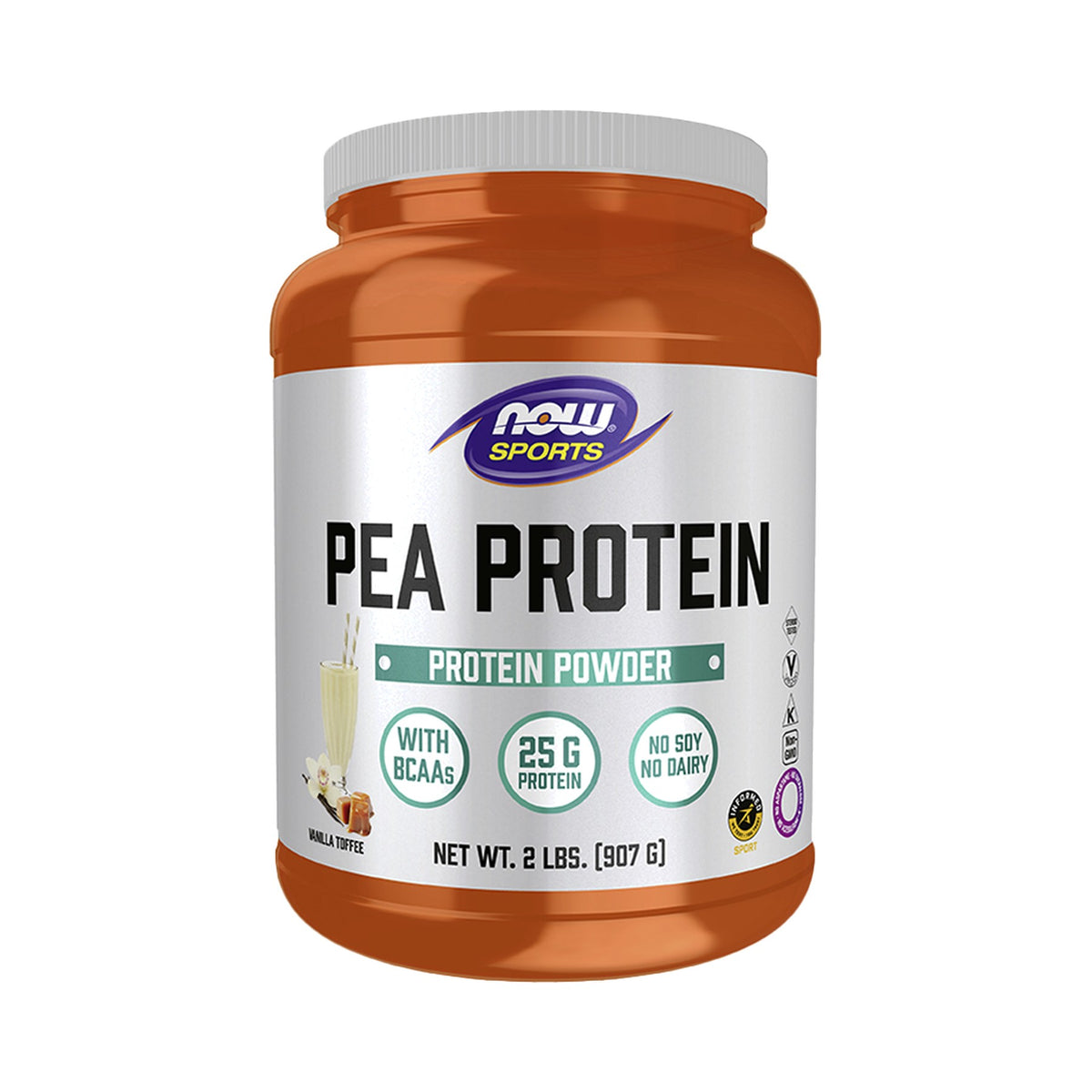 NOW Foods Pea Protein Vanilla Toffee Pulver