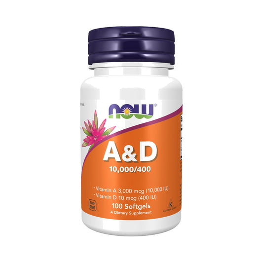NOW Foods Vitamin A & D 10.000/400 IE 100 Softgels – Vitamin A Nahrungsergänzung von NOW Foods, Vitamin A und D