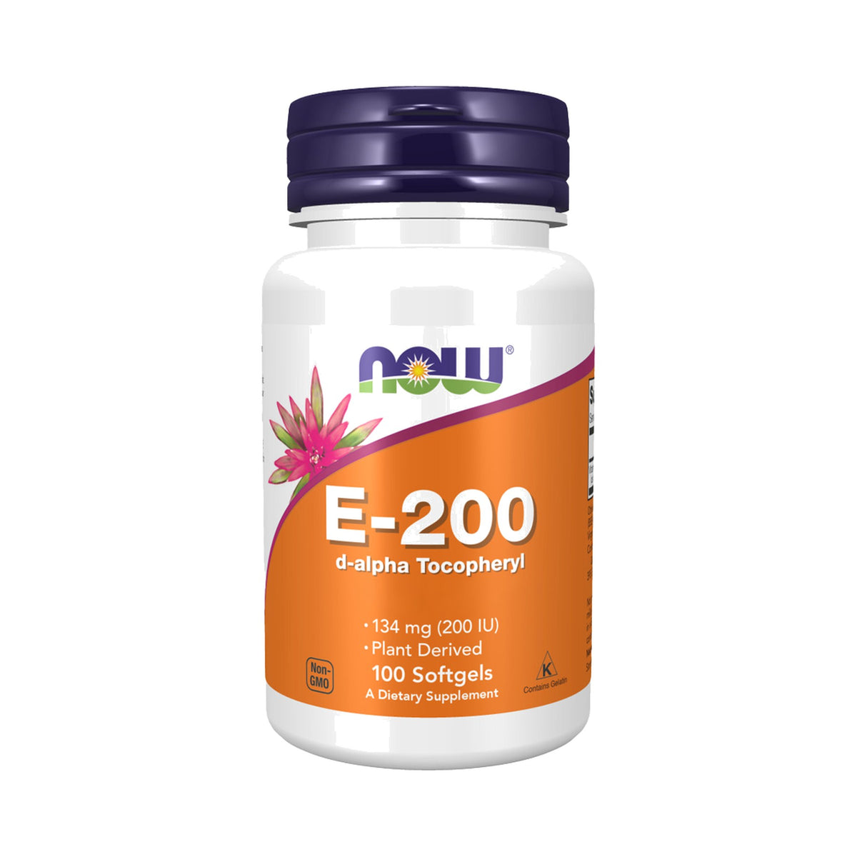 NOW Foods Vitamin E-200 d-Alpha-Tocopheryl 100 Softgels – Vitamin E Nahrungsergänzung von NOW Foods, Vitamin E 200 IE