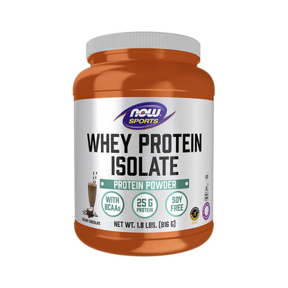 NOW Foods Whey Protein Isolate Creamy Chocolate Pulver